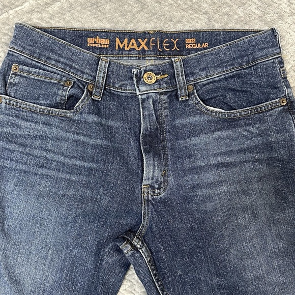 Urban Pipeline Jeans Mens 30x32 Blue Straight MaxFlex Stretch Denim Comfort Pant - Picture 6 of 8